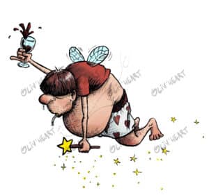 boutique illustrations sticker Fée PMU - personnage original amusant