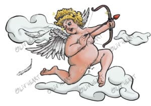 Cupidon ange de l'amour - personnage original amusant