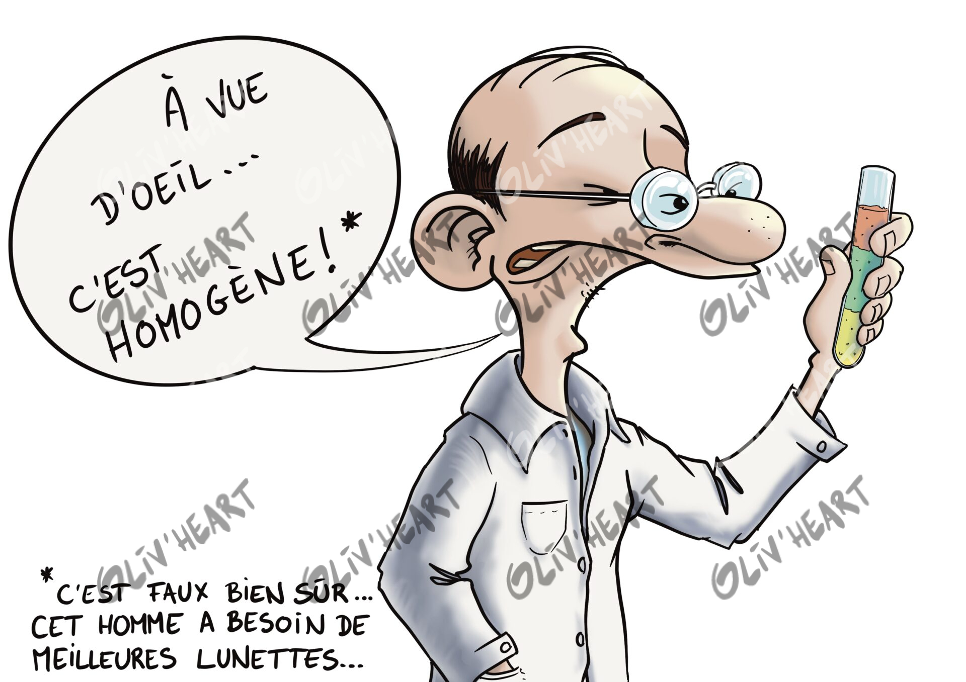 Illustration d'humour BD pour Enquêtes scientifiques seconde