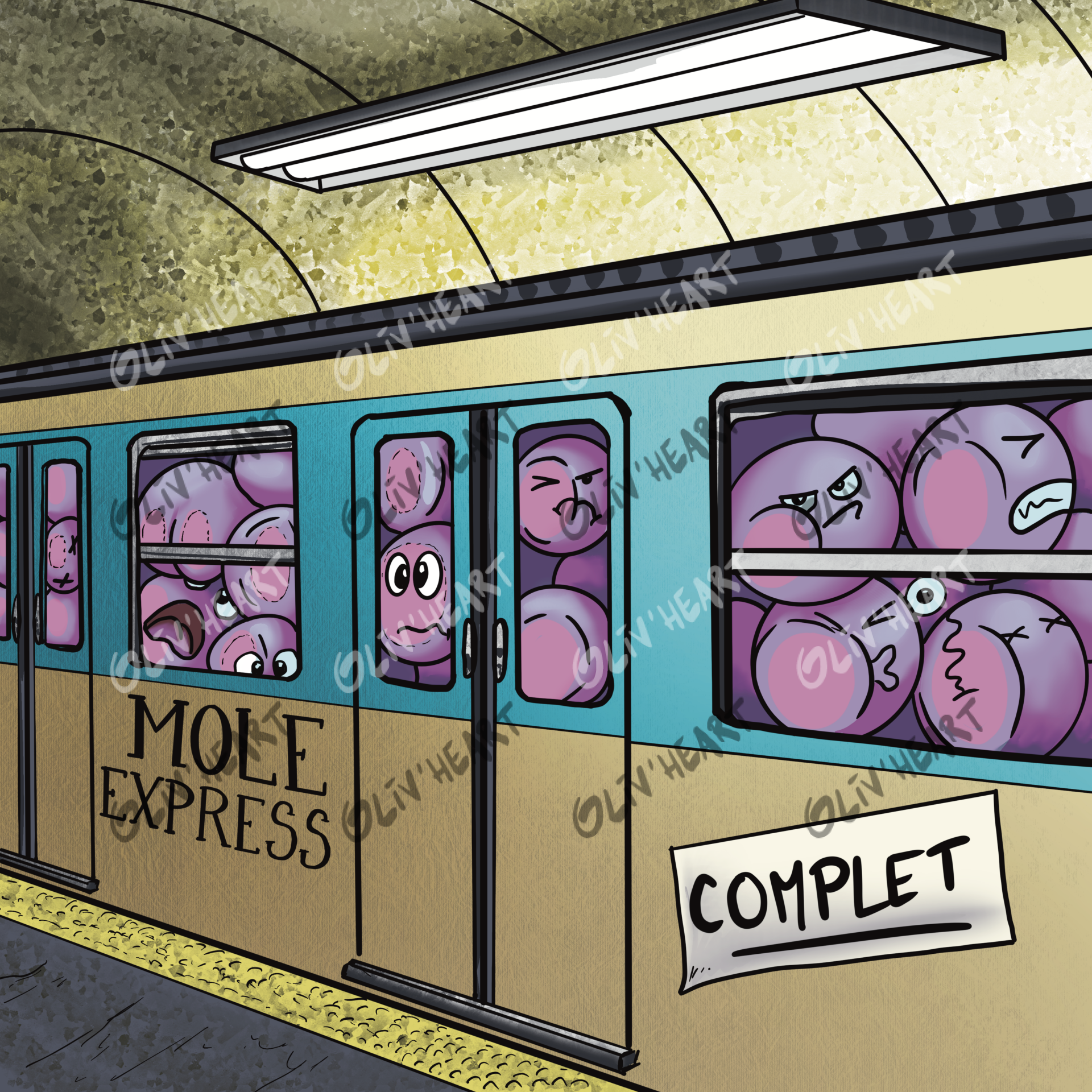 Illustration d'humour BD pour Enquêtes scientifiques seconde - La mole