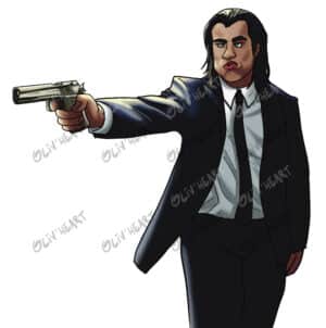 boutique illustrations sticker pulp fiction