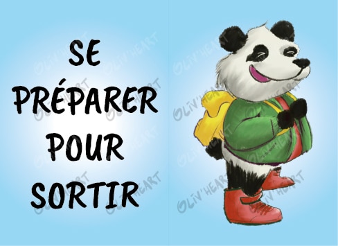 Illustration enfance jeunesse - carte de routine - digital