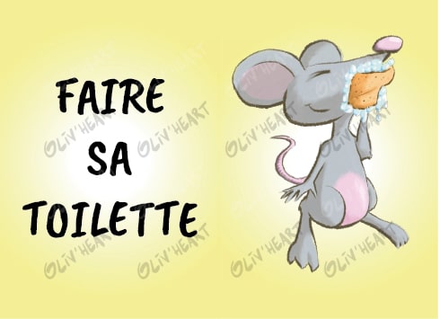 Illustration enfance jeunesse - carte de routine - digital