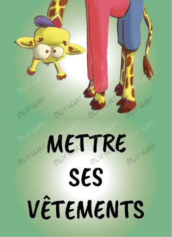 Illustration enfance jeunesse - carte de routine - digital