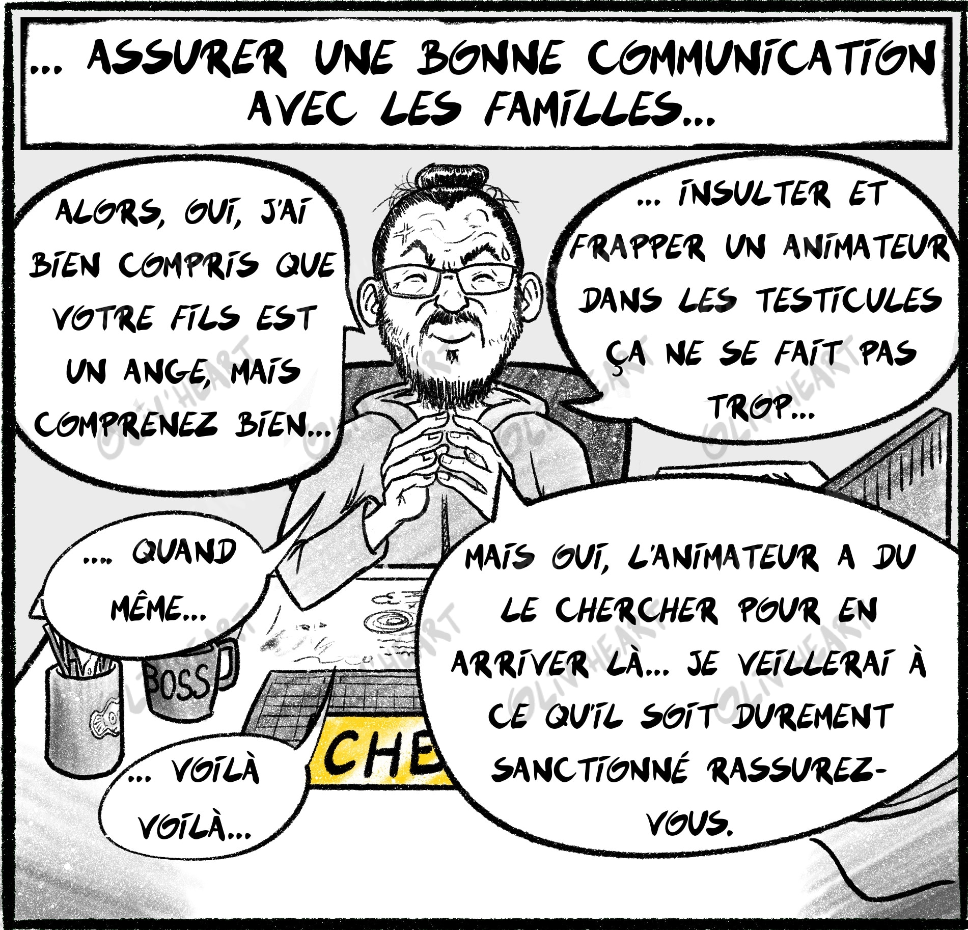 Caricature personnalisée humoristique métier - digital