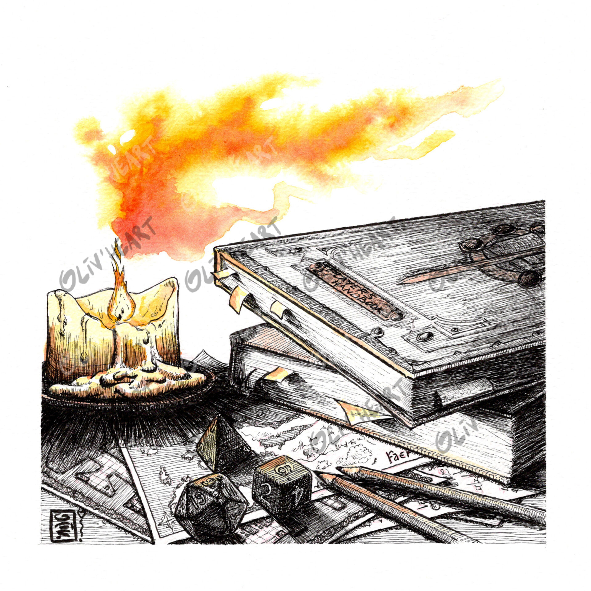 Illustration pop culture Donjons et Dragons - Ambiance jeu de rôle