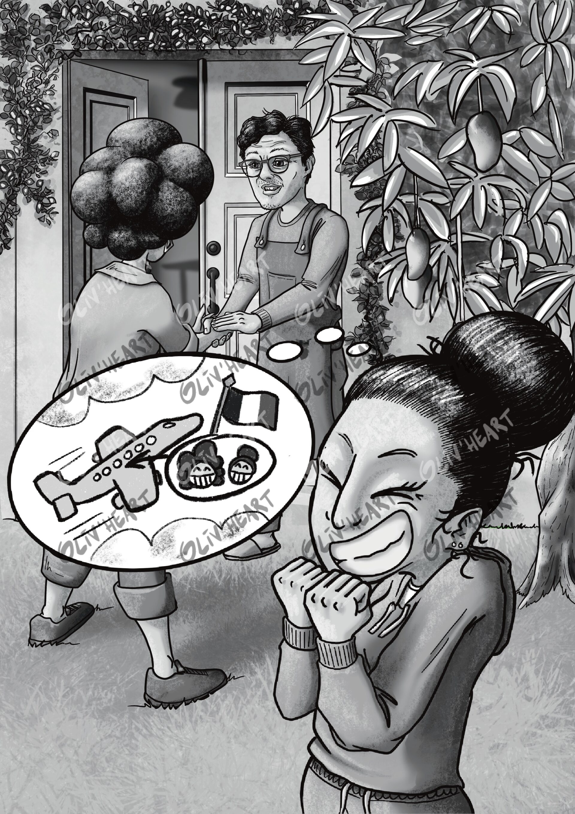 Illustration de livre éducatif espagnol- Personnage roman Camilo Bogoya