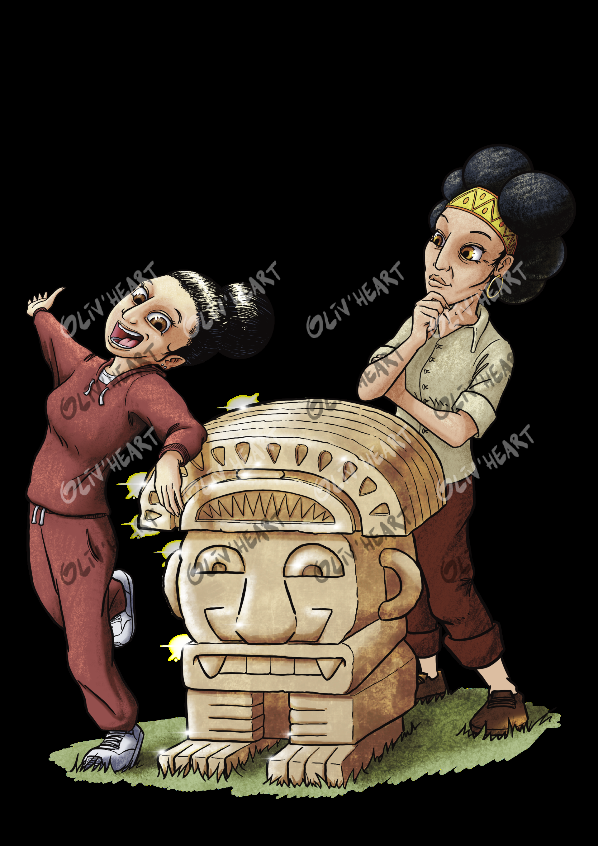 Illustration enfance jeunesse - couverture Illustrations Las Piedras Que Hablan - Création de personnages originaux