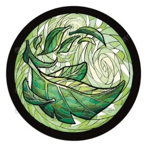 Badges 1 Badge vitrail Forêt – illustration originale Oliv’Heart