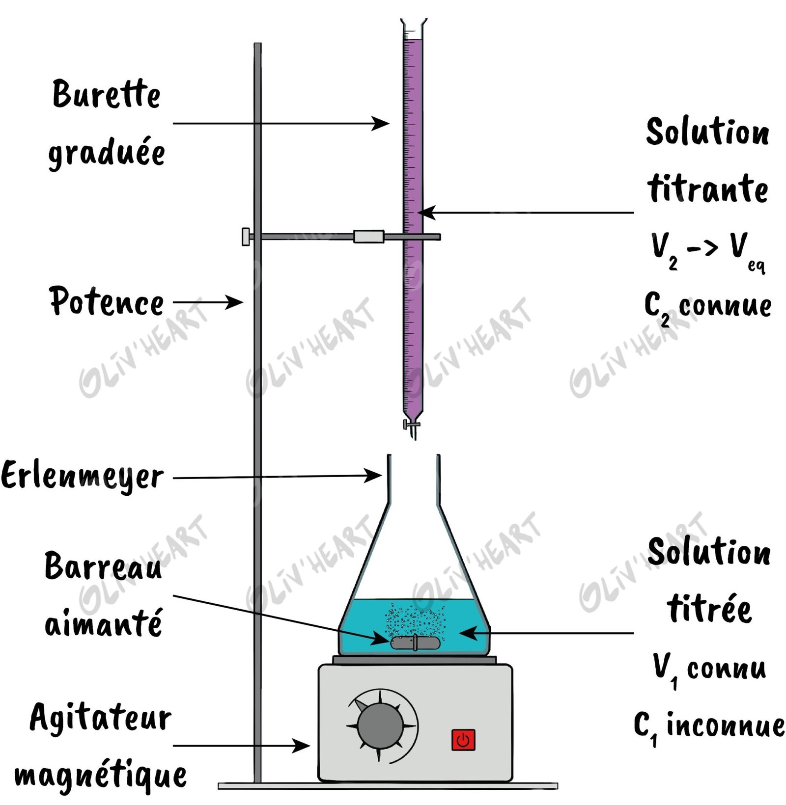 Montage : titrage – illustration d'Olivier Souriou (Oliv'Heart) pour « 3 enquêtes de police scientifique » Physique-Chimie 1re, Ellipses